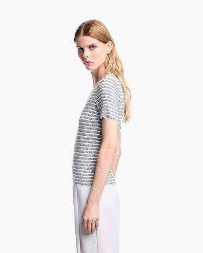 Slim-fit striped jacquard jersey shirt Signature Capsule