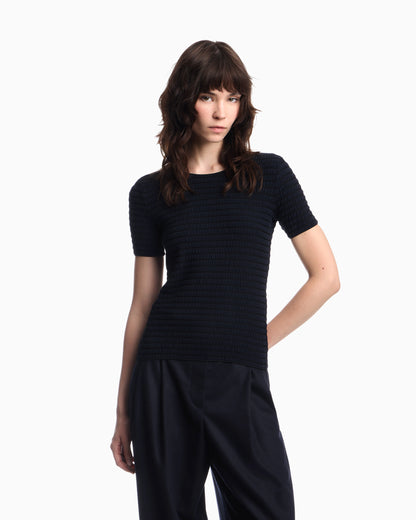Slim-fit striped jacquard jersey shirt Signature Capsule