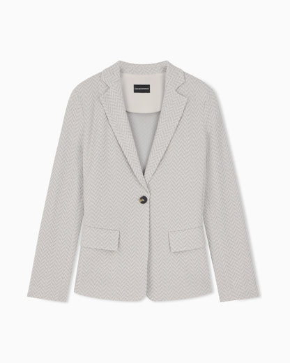 Chevron jacquard jersey jacket Signature Capsule
