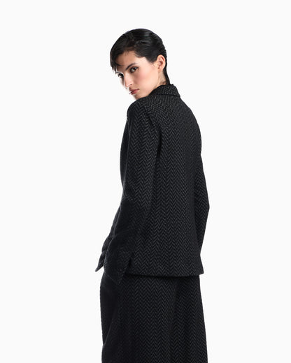 Chevron jacquard jersey jacket Signature Capsule