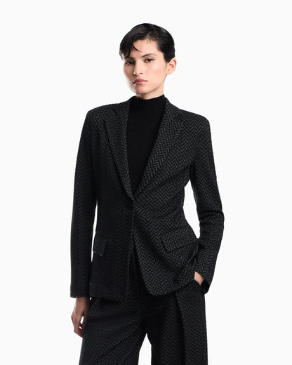Chevron jacquard jersey jacket Signature Capsule