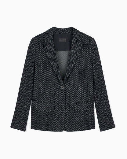 Chevron jacquard jersey jacket Signature Capsule