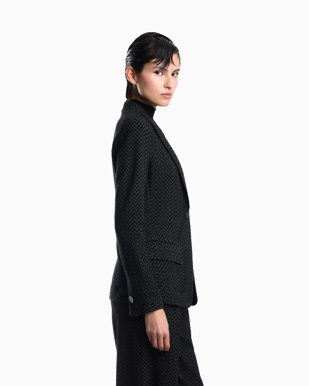 Chevron jacquard jersey jacket Signature Capsule