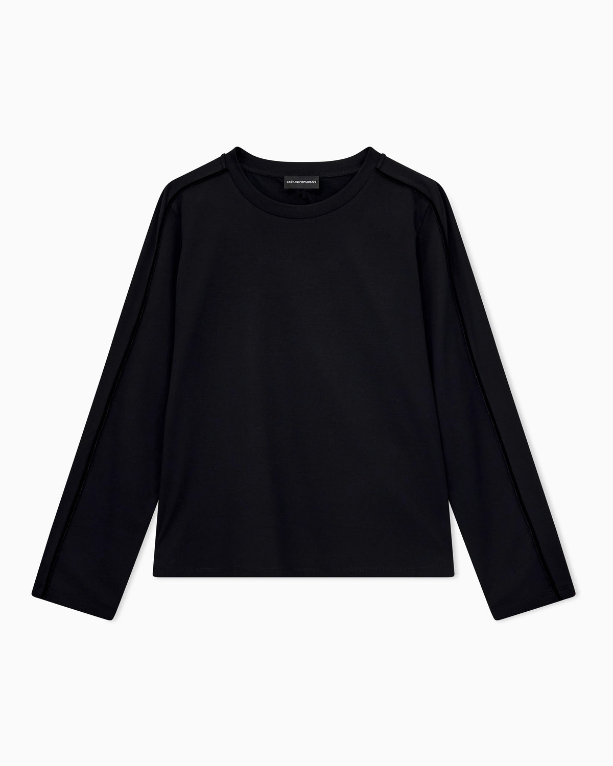 Mercerized jersey shirt with chenille tape Travel Essential