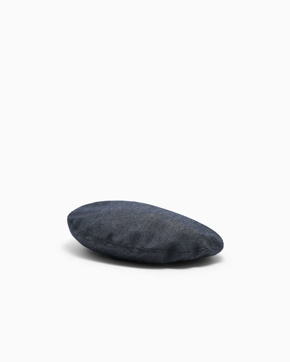 Wool-blend beret with denim effect Signature Capsule