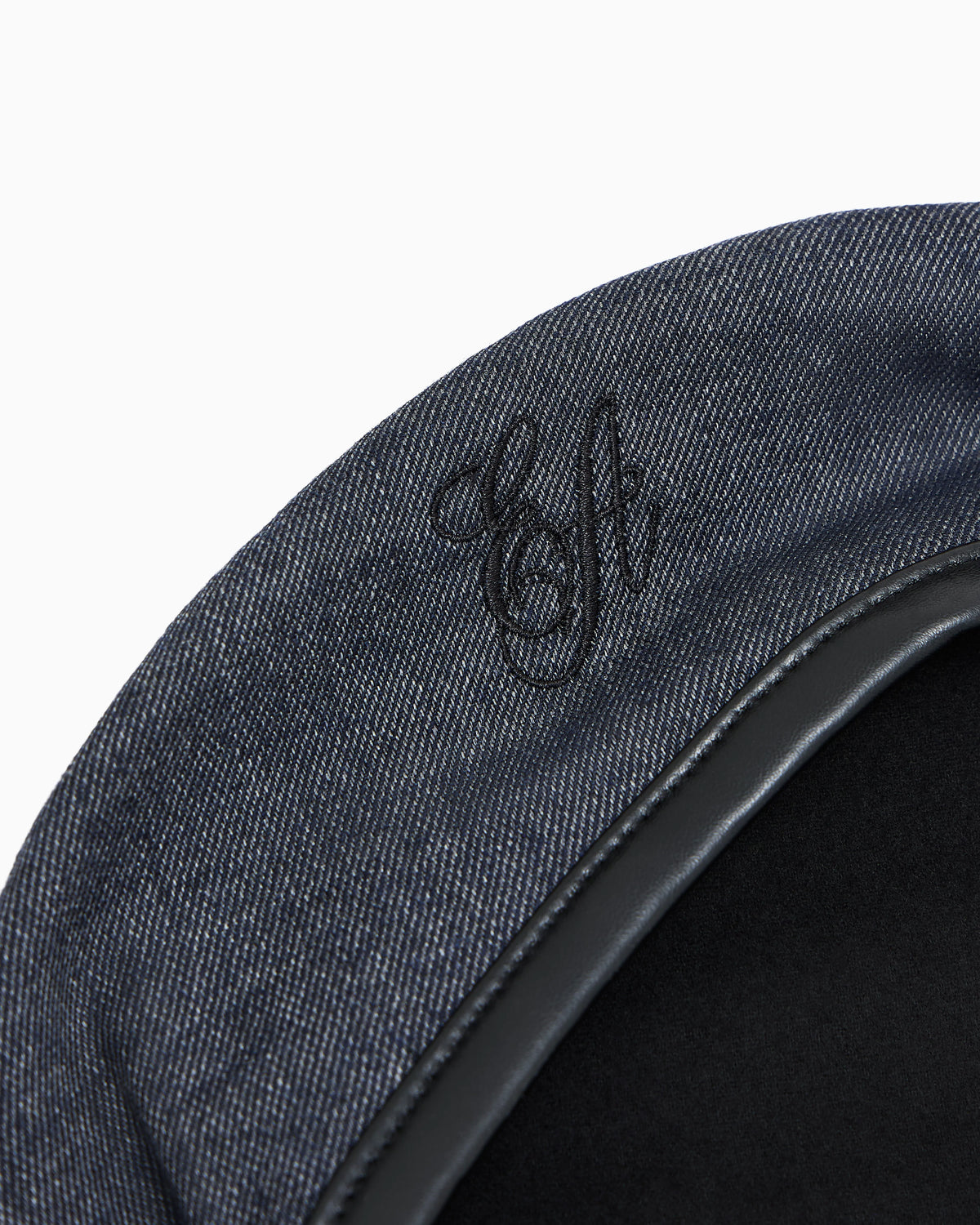 Wool-blend beret with denim effect Signature Capsule