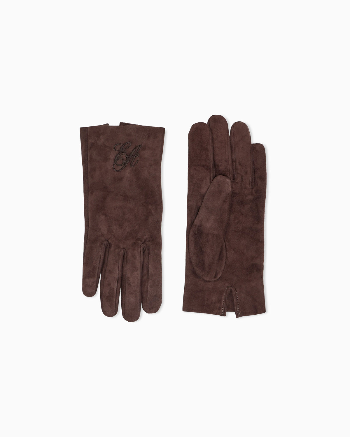 Suede gloves with Signature Capsule logo embroidery