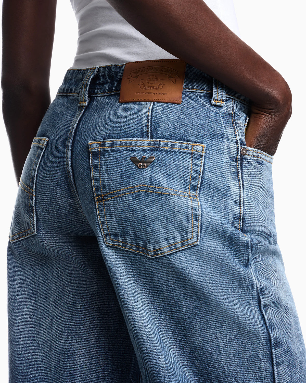 J14 regular fit jeans in denim armani jeans