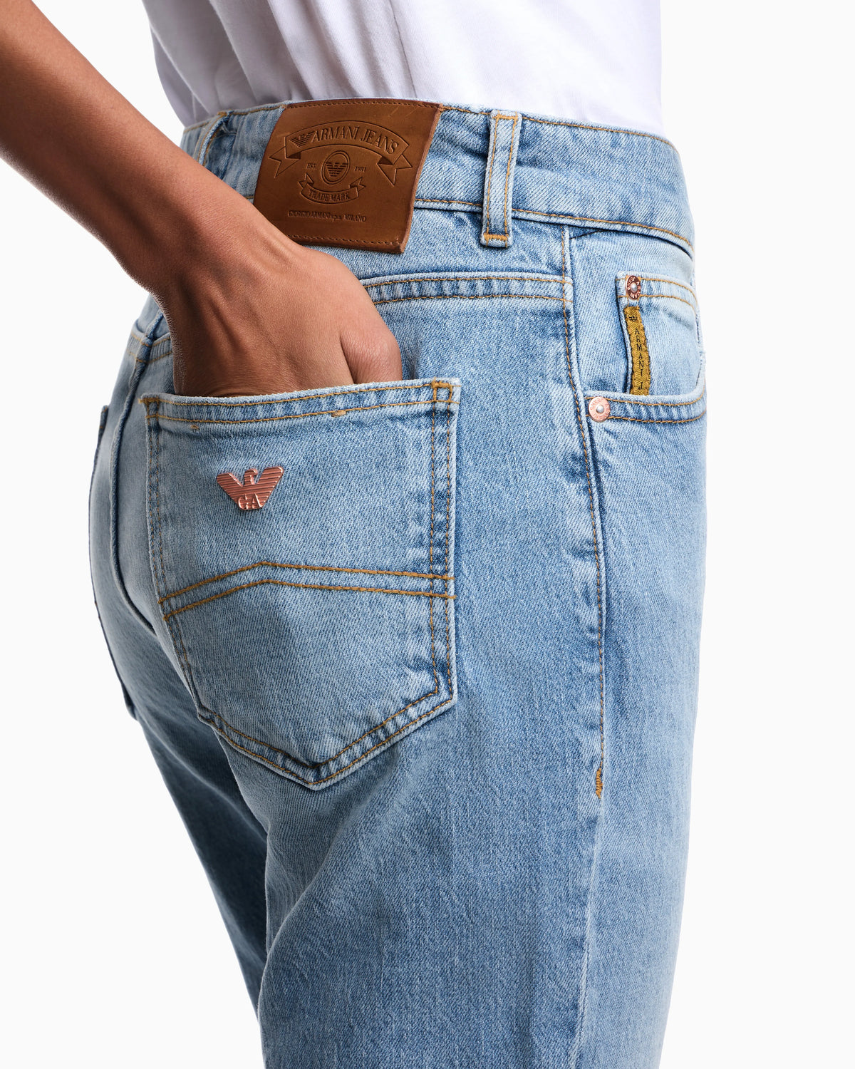Jeans J7J bootcut fit in stretch denim Armani Jeans