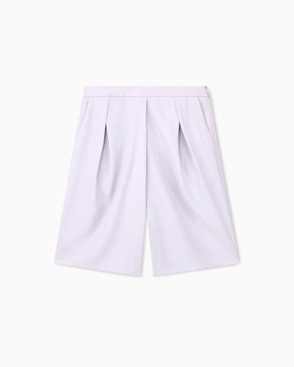 Bermuda shorts in techno cady with front pleats