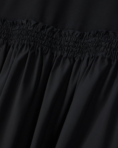 Sleeveless maxi dress in viscose with elasticized waist