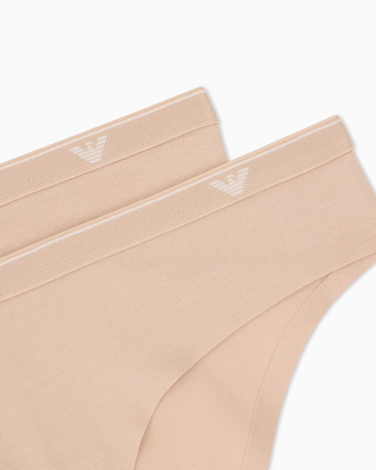 2-pack of seamless cotton jersey briefs with logo waistband
