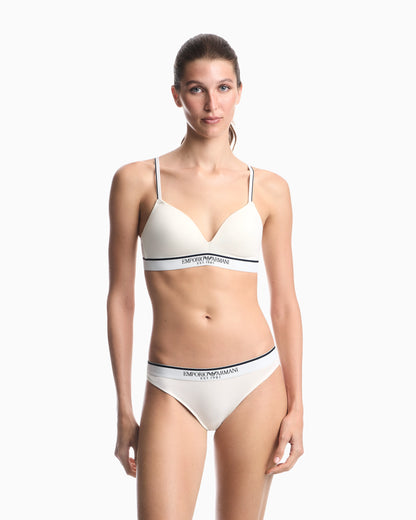 Two-pack cotton Brazilian briefs with wide elastic band