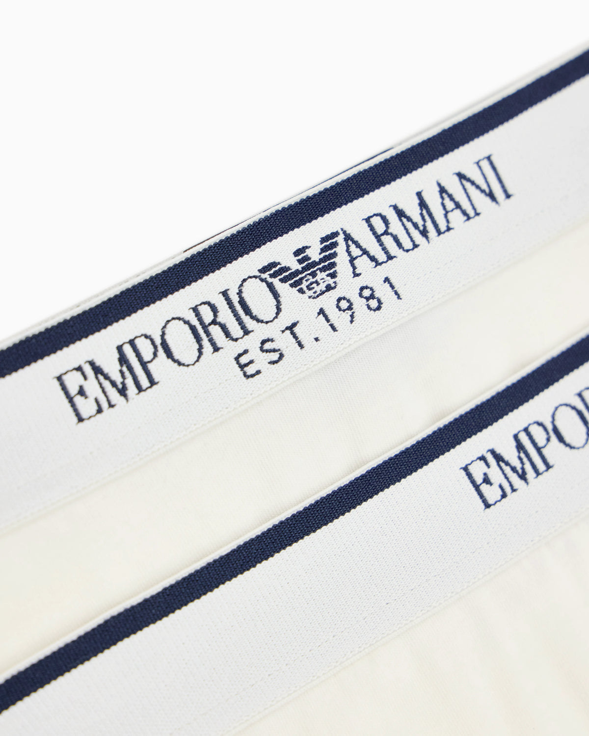 Two-pack cotton Brazilian briefs with wide elastic band
