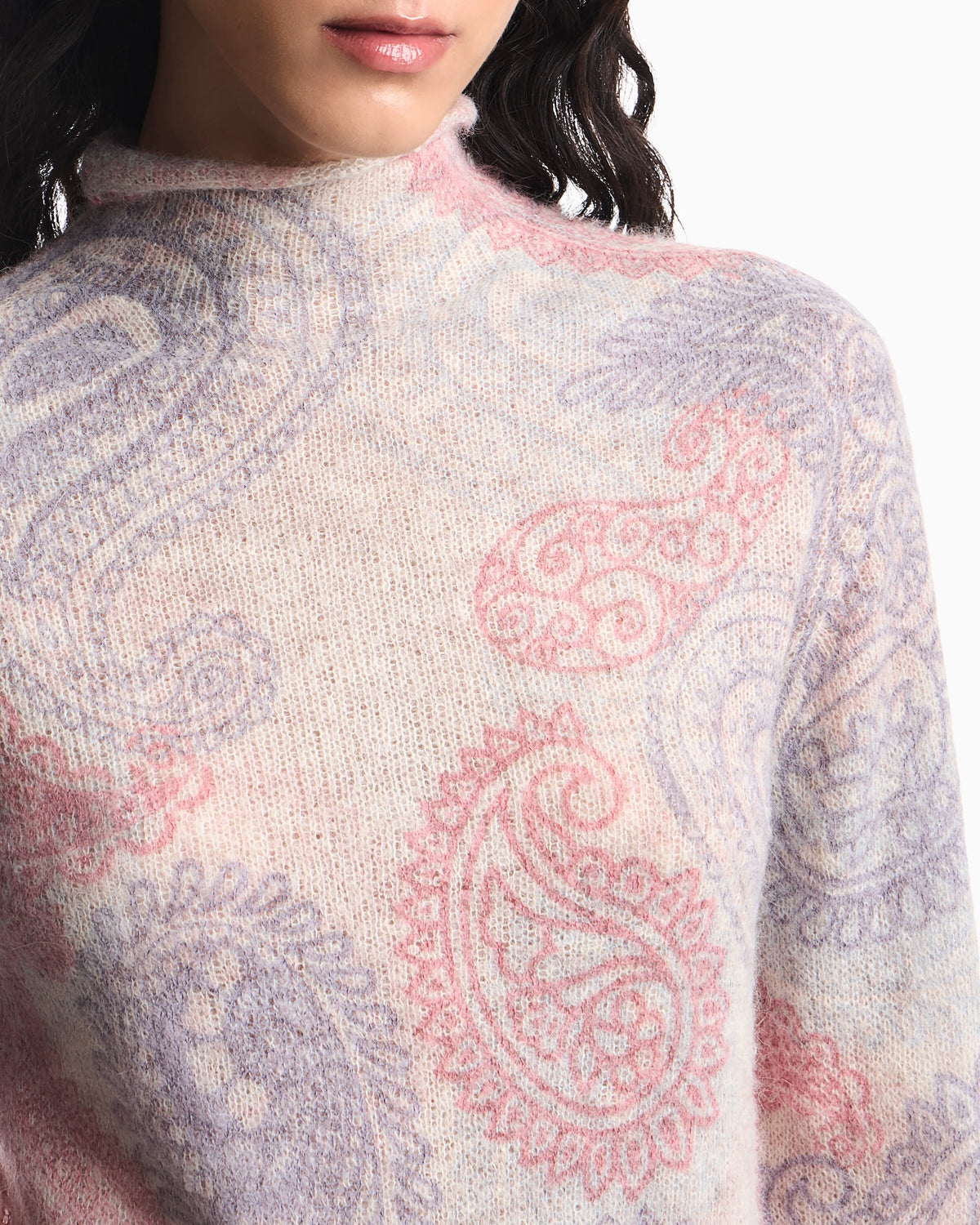 Alpaca sweater with paisley print Boteh Capsule