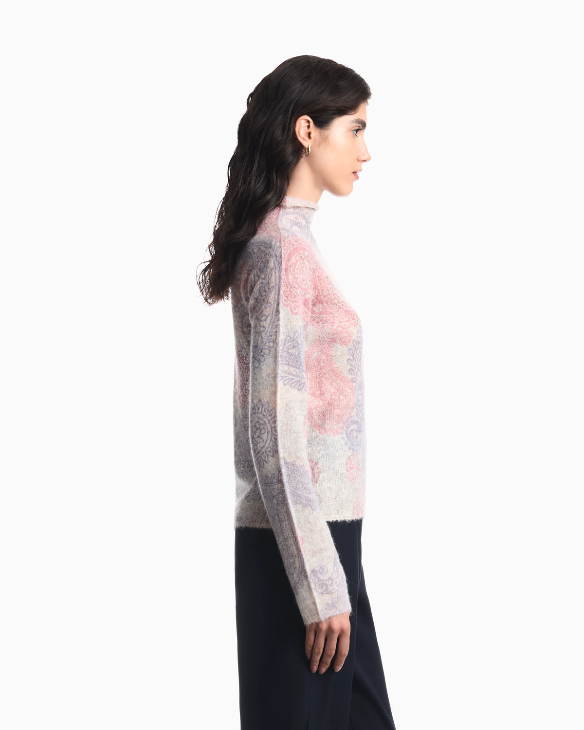 Alpaca sweater with paisley print Boteh Capsule