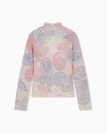 Alpaca sweater with paisley print Boteh Capsule