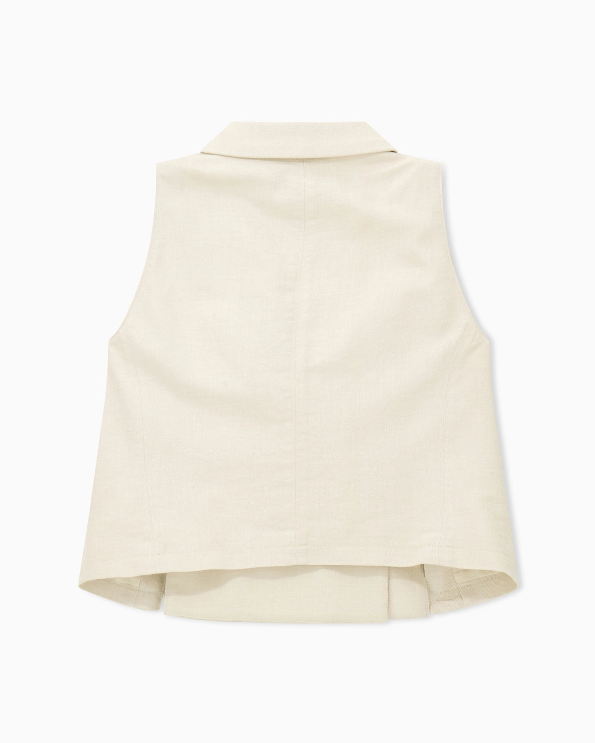Waistcoat in cotton and viscose Lurex drill with lapels