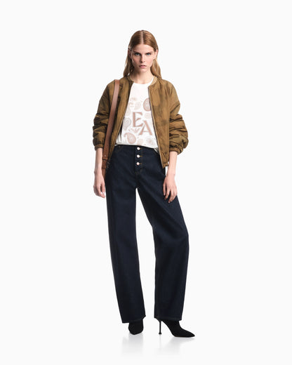 Denim jeans with Boteh Capsule embroidery