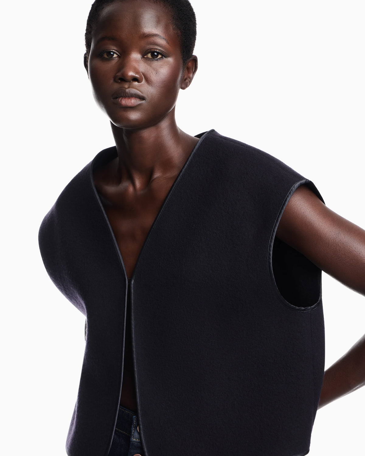 Vest in virgin wool cloth Boteh Capsule