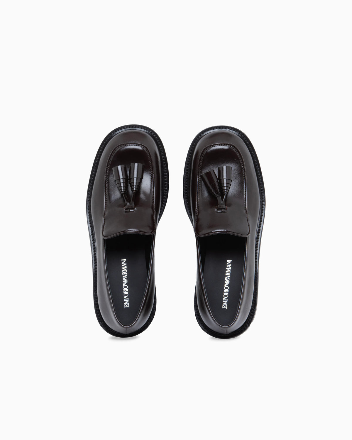 Shiny leather loafers with tassels Signature Capsule