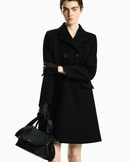 Gloves in nappa leather with embroidered bow and silk lining
