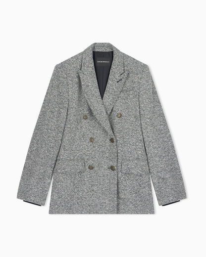 Tweed double-breasted blazer
