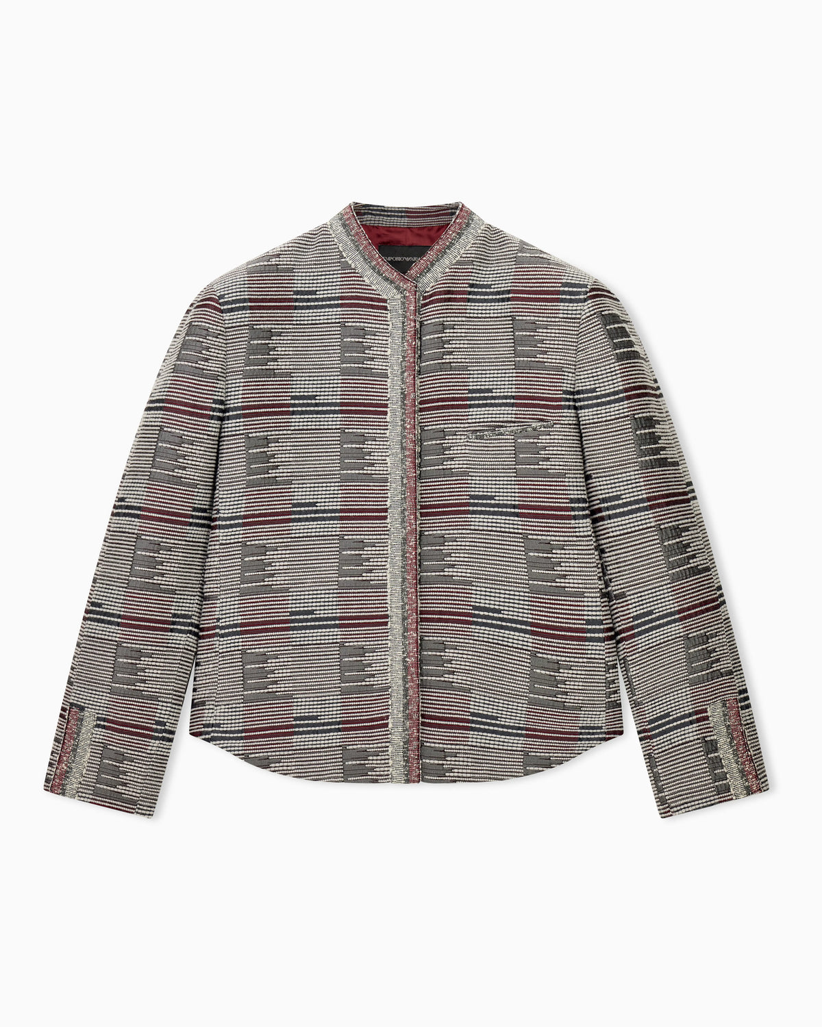 Blazer with irregular geometry jacquard in regular fit