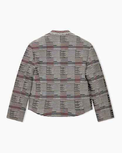 Blazer with irregular geometry jacquard in regular fit