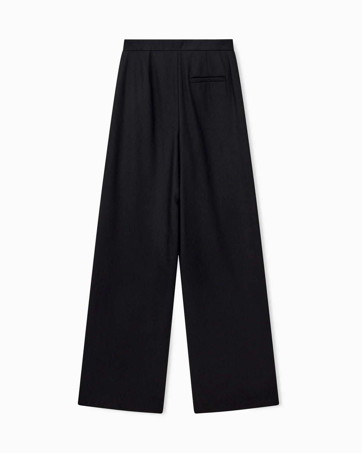 Wide-leg trousers in mixed wool with metallic side studs