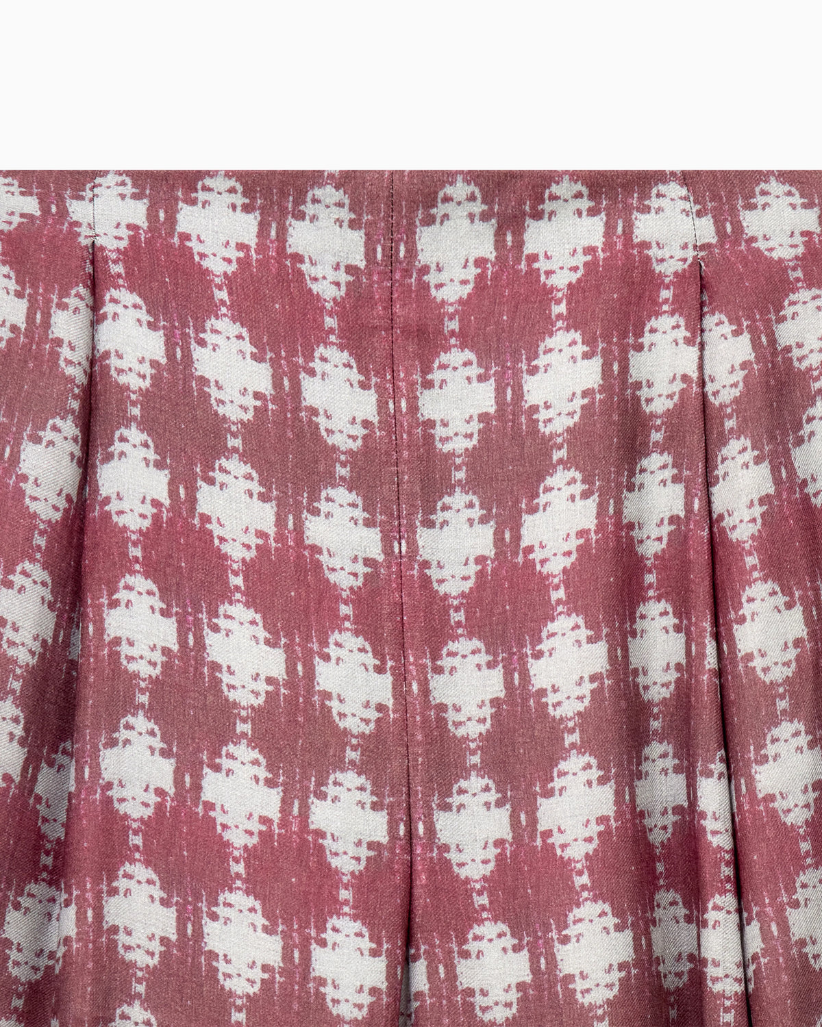 Wide-leg trousers in printed check modal and cashmere blend