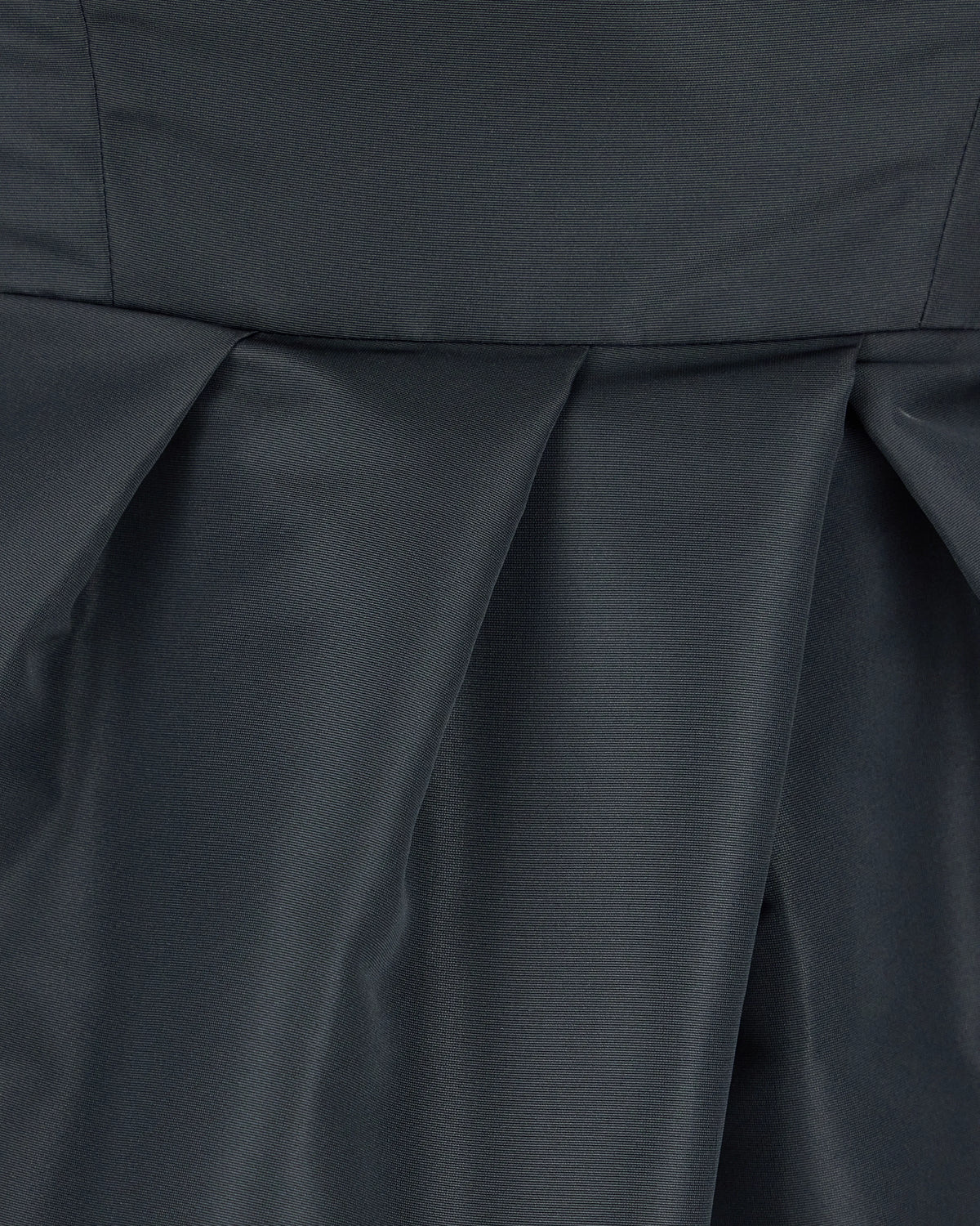 Dress in faille with satin bindings and invisible zipper
