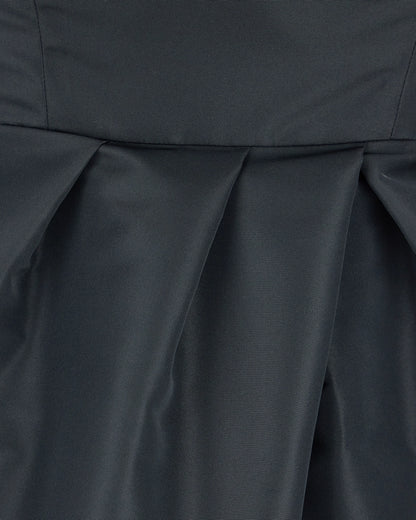 Dress in faille with satin bindings and invisible zipper