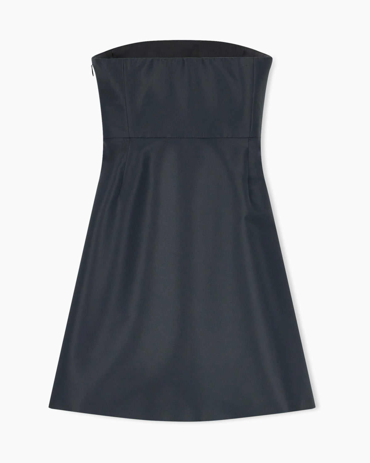 Dress in faille with satin bindings and invisible zipper