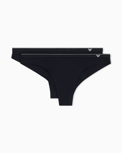 2-pack Brazilian briefs in cotton jersey with logo band