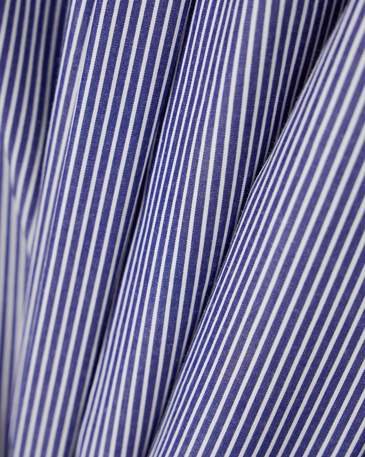 Striped cotton poplin shirt with a single chest pocket