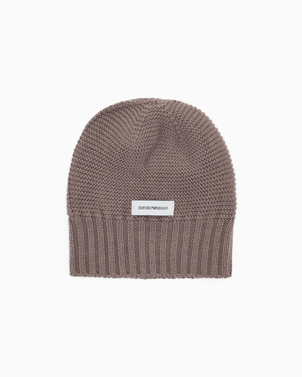 Virgin wool cable knit beanie with a ribbed bottom