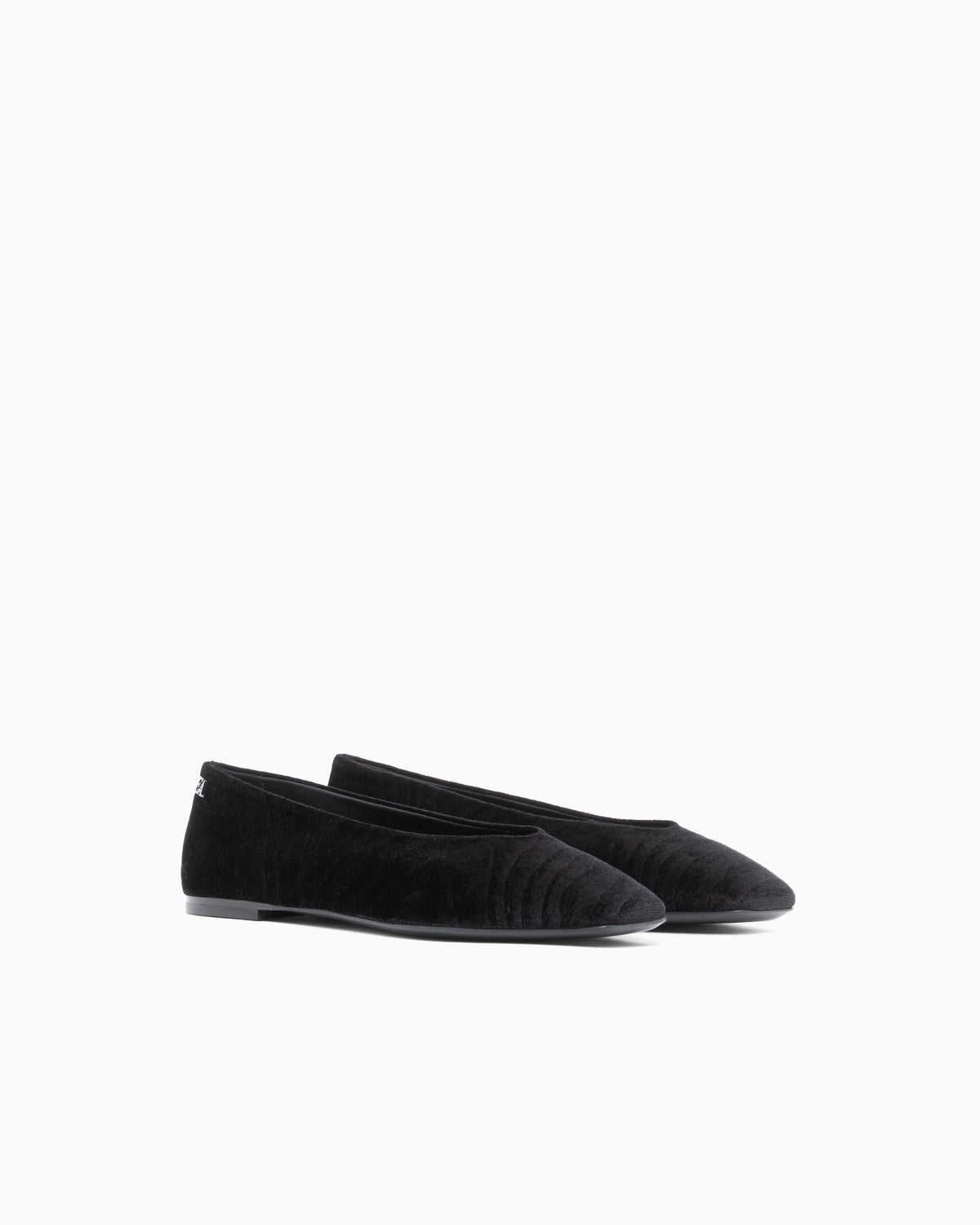 Ballet flats in animalier velvet with a leather sole
