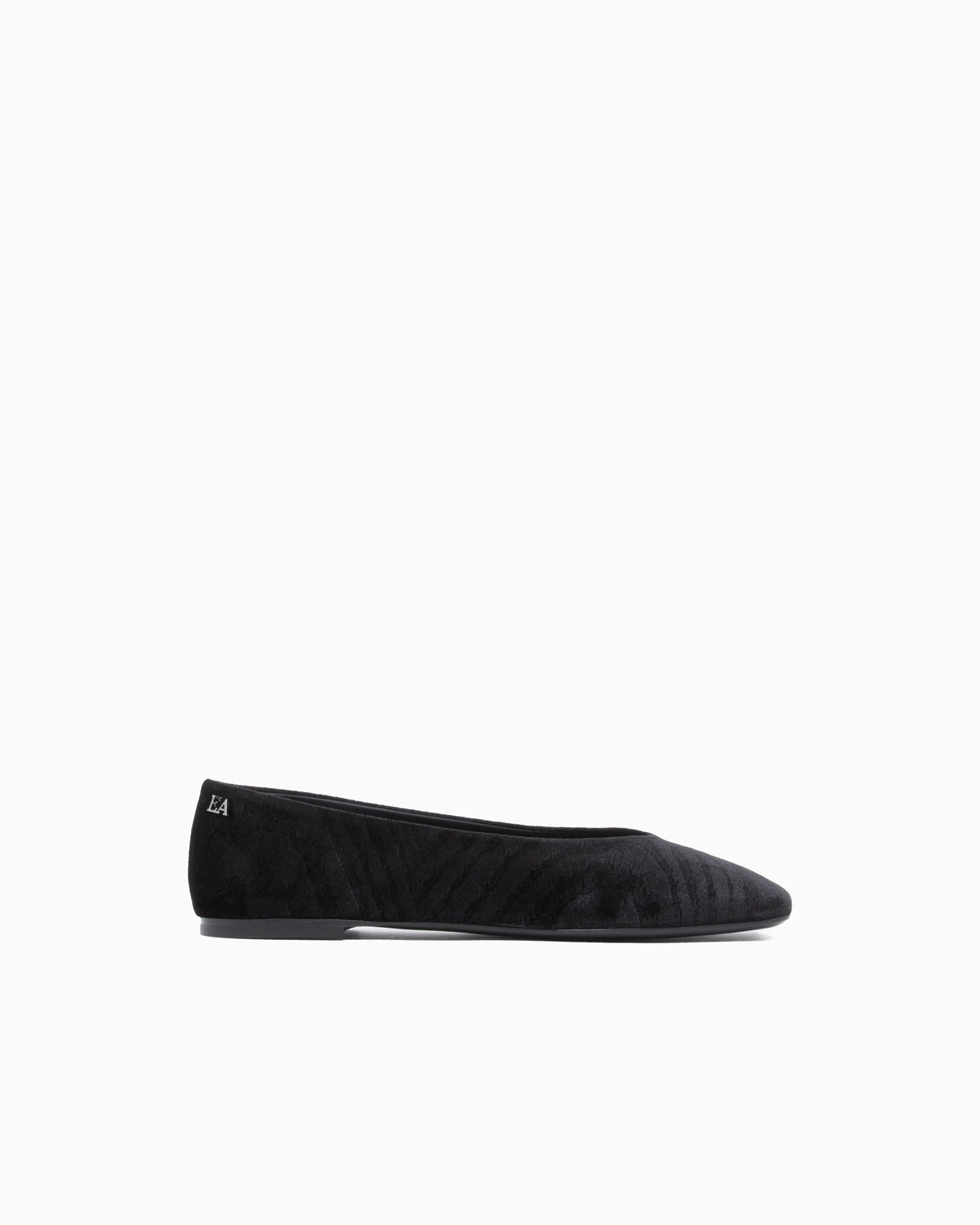 Ballet flats in animalier velvet with a leather sole