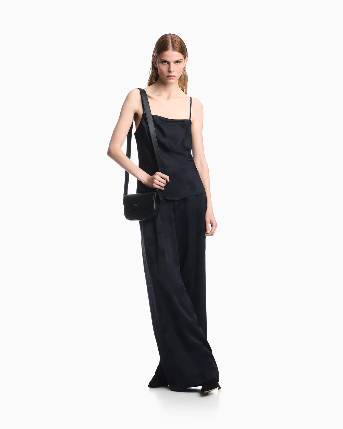Satin jacquard paisley all-over top Boteh Capsule