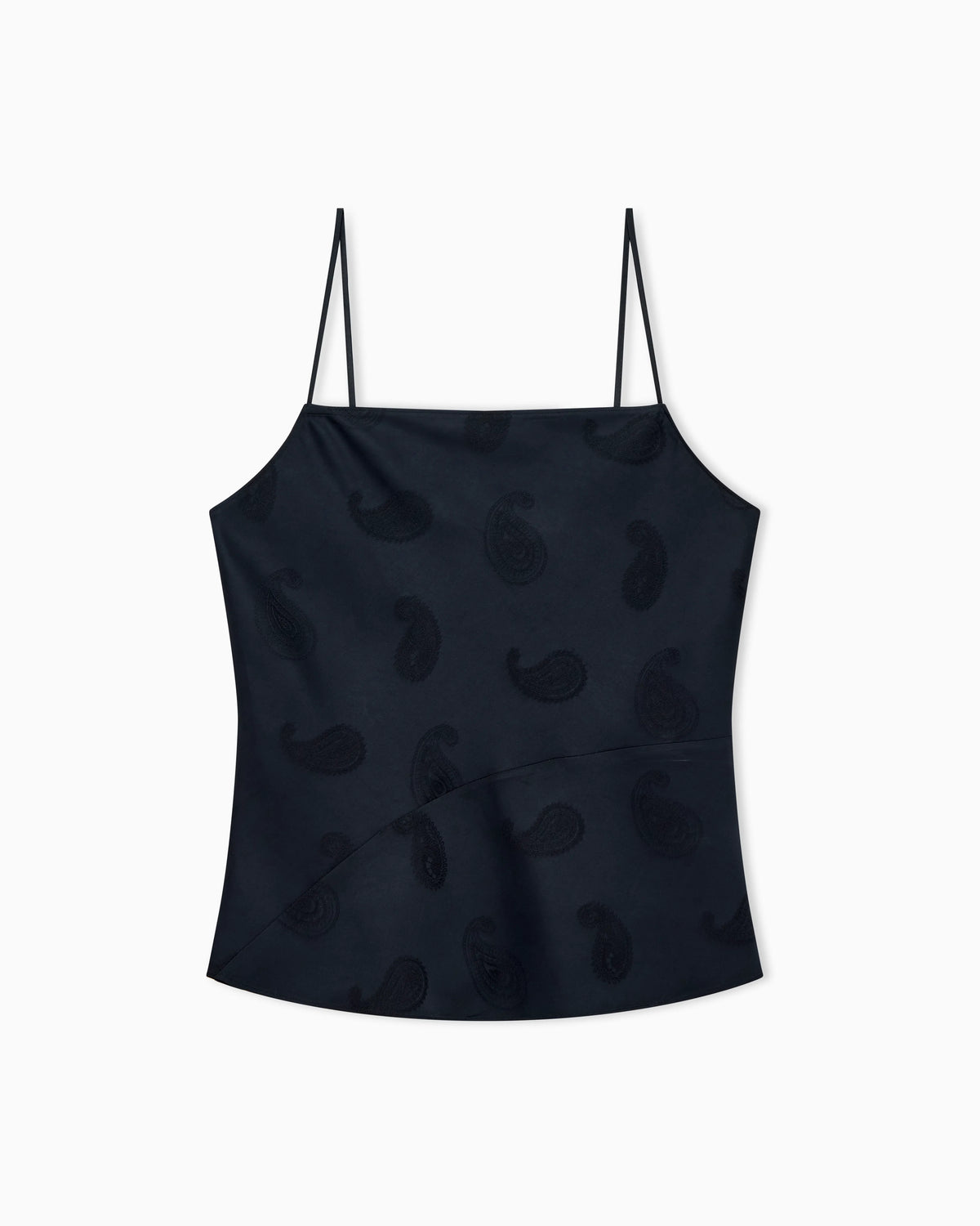 Satin jacquard paisley all-over top Boteh Capsule