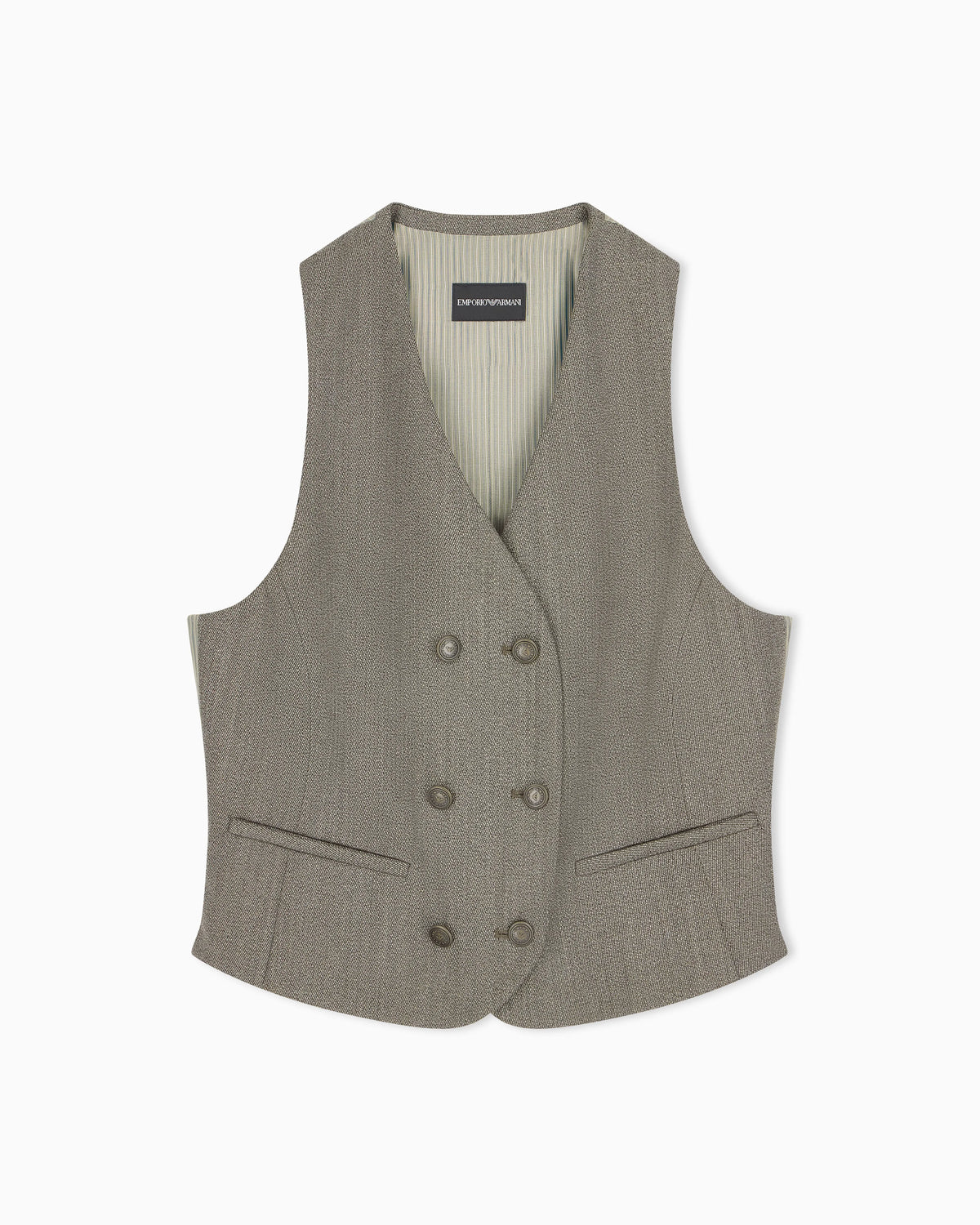 Double-breasted virgin wool gilet