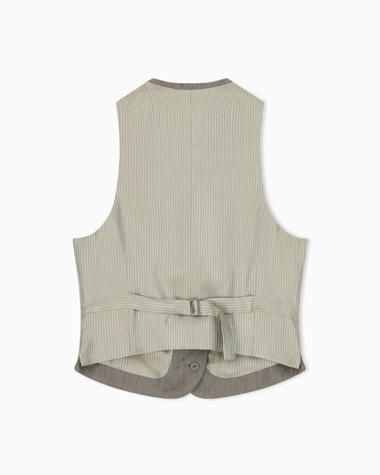 Double-breasted virgin wool gilet