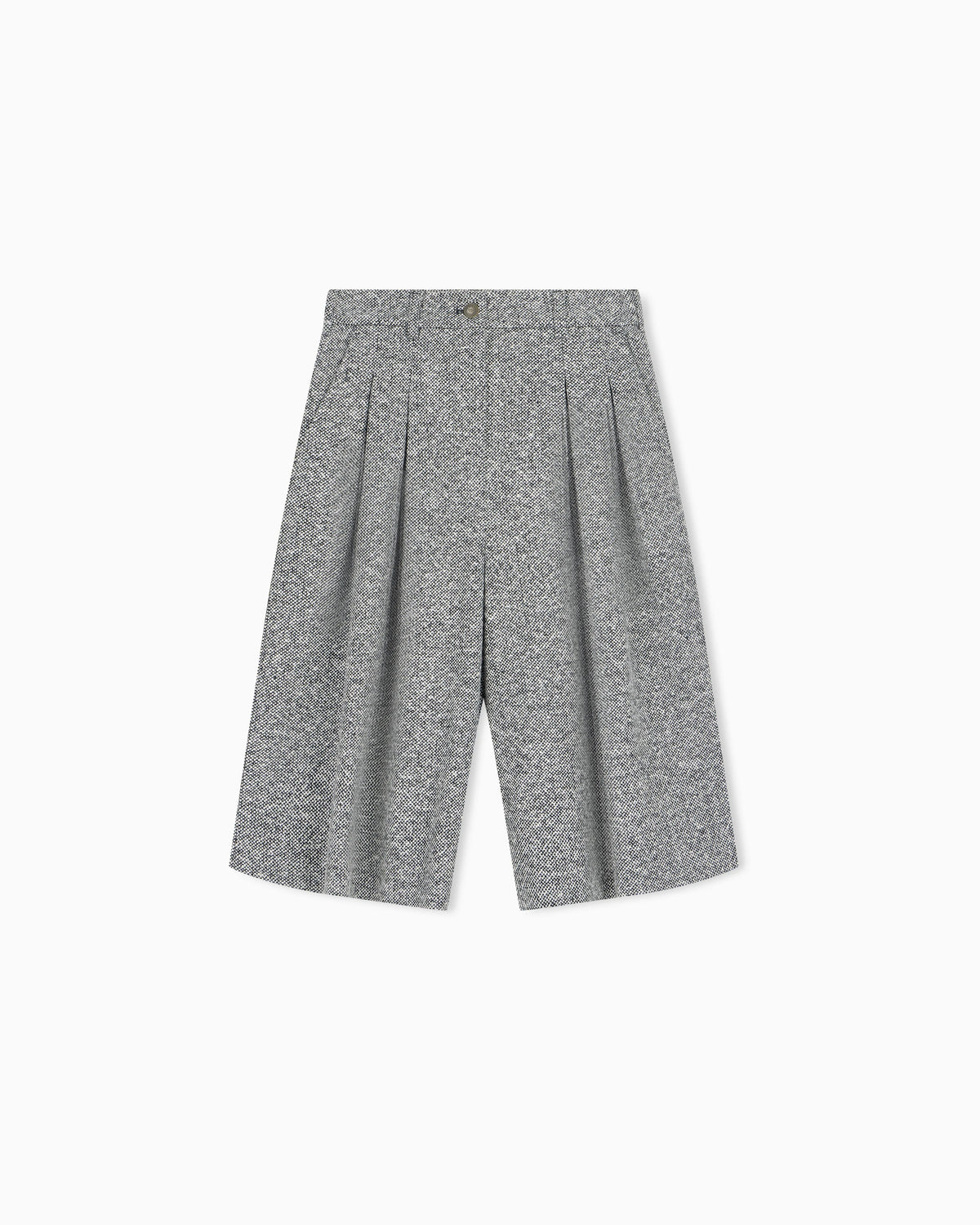 Tweed Bermuda shorts with pleats
