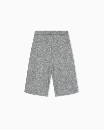 Tweed Bermuda shorts with pleats