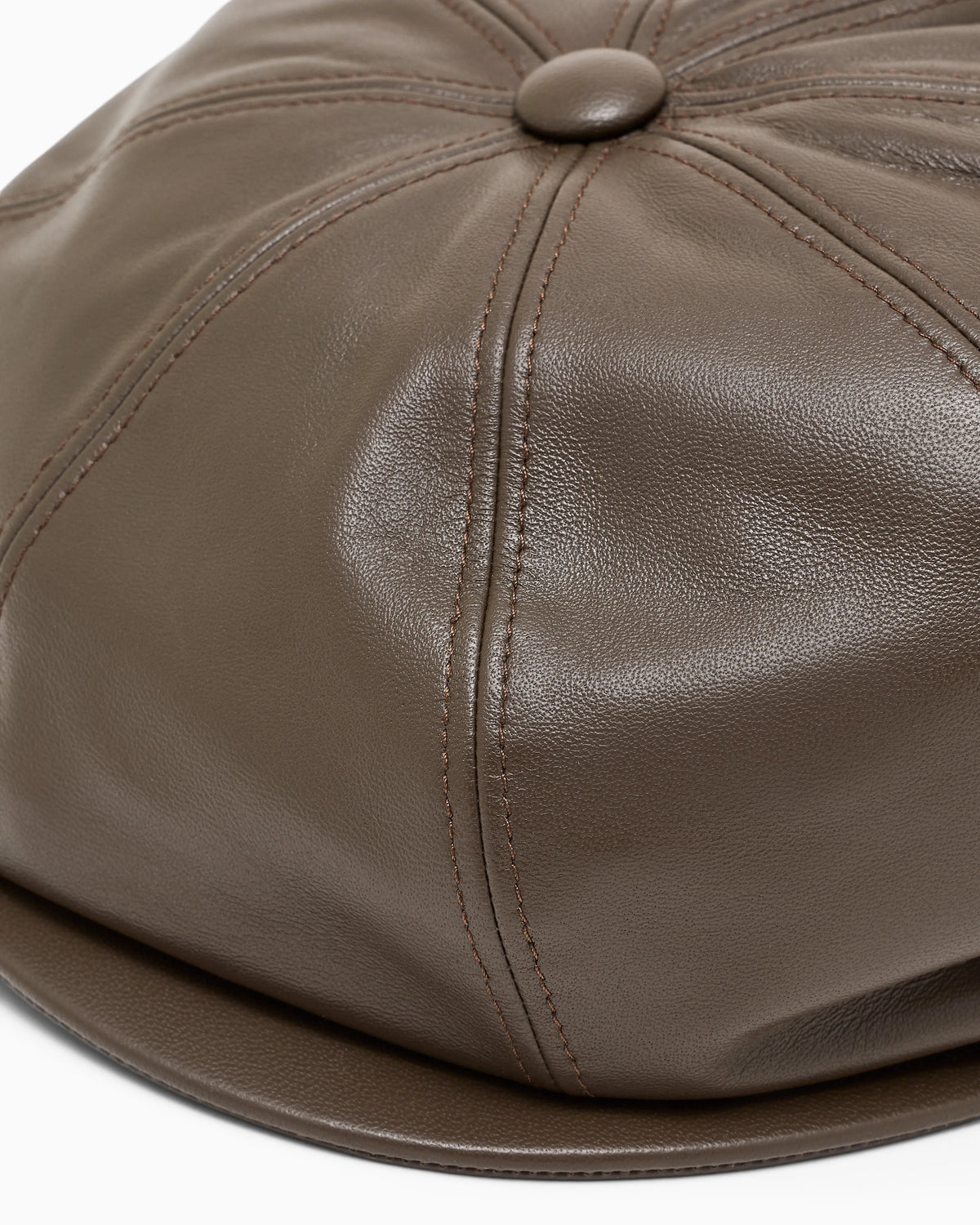 Nappa leather flat cap
