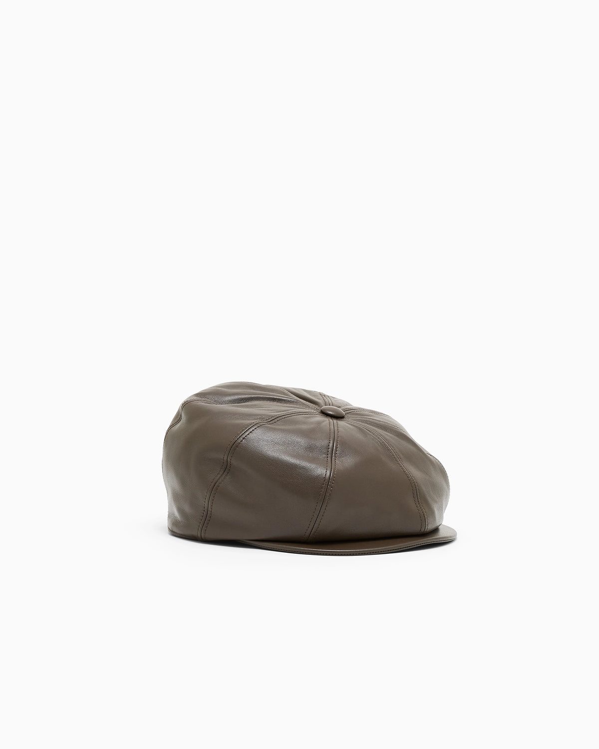 Nappa leather flat cap