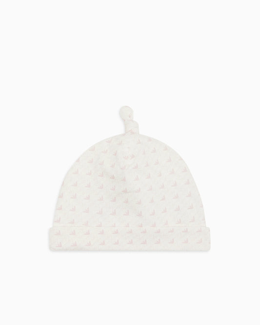 Jersey beanie with op-art eagles
