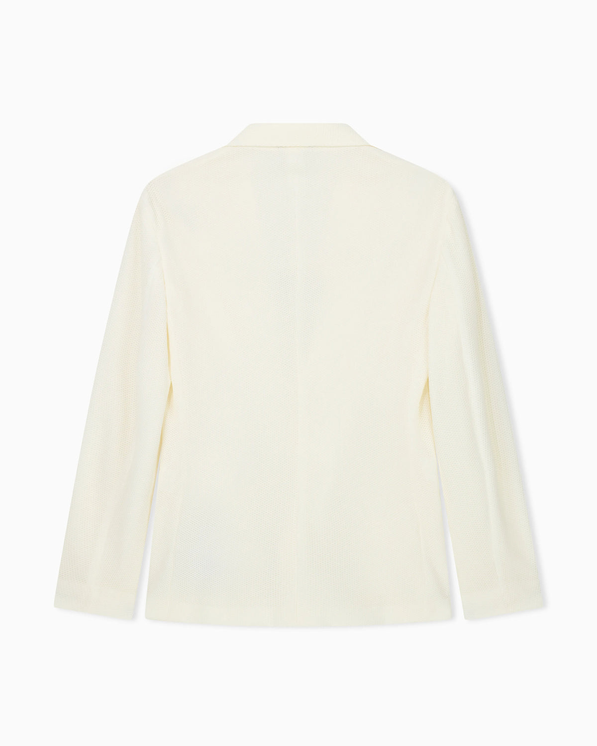 Single-breasted jacket in technical waffle fabric