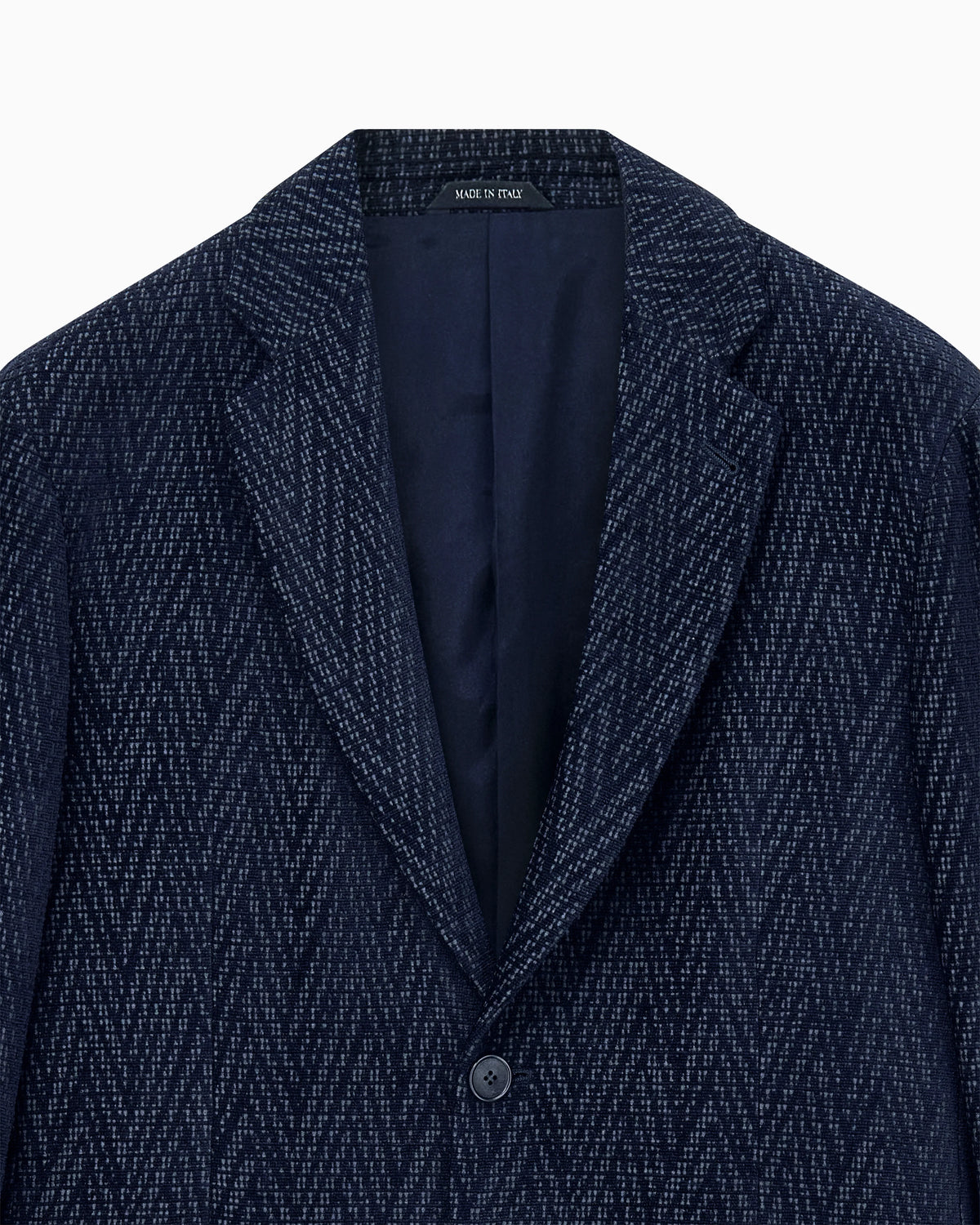 Blazer regular fit with silk and chenille macro chevron